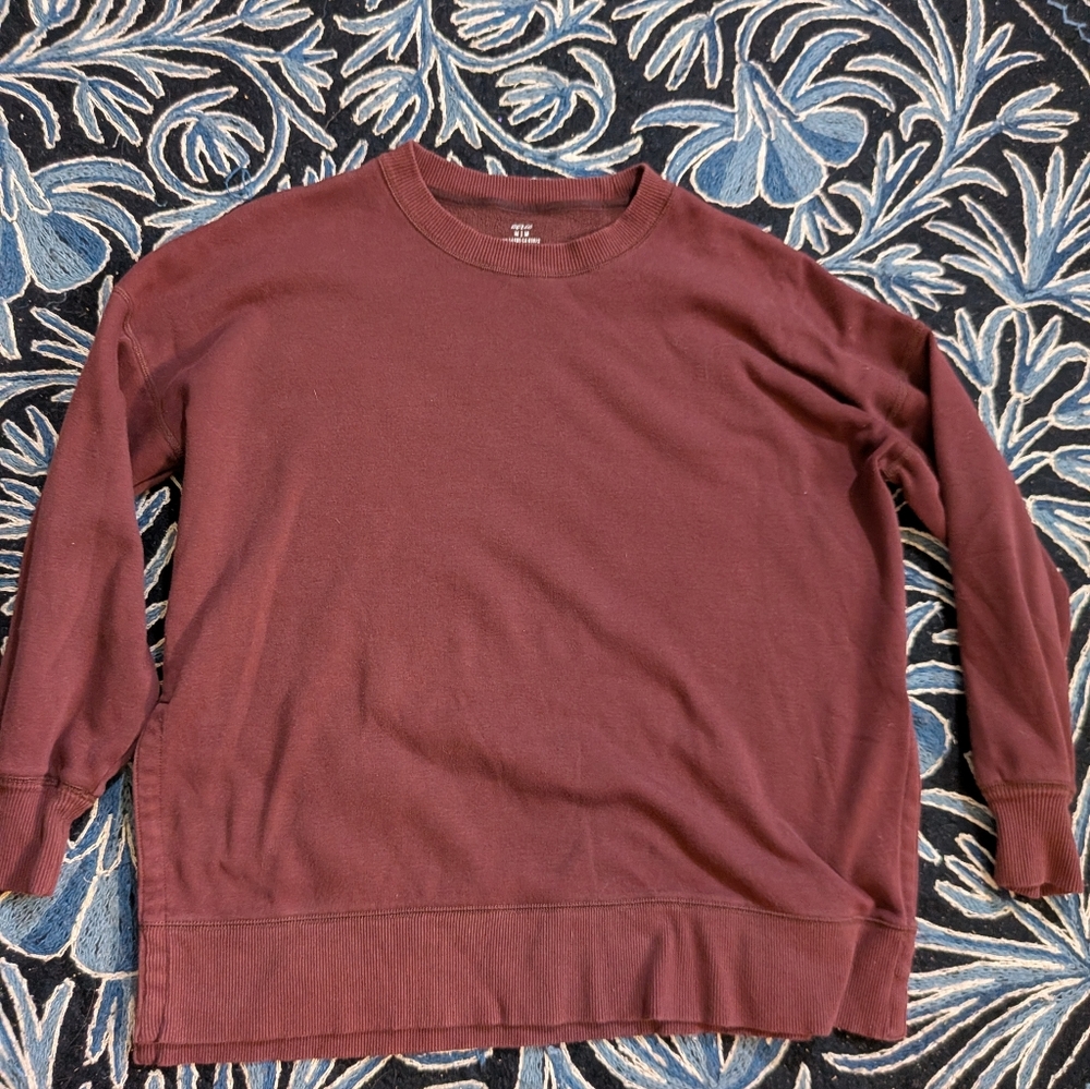 Aerie Oversized Women's Burgundy Sweatshirt M/M